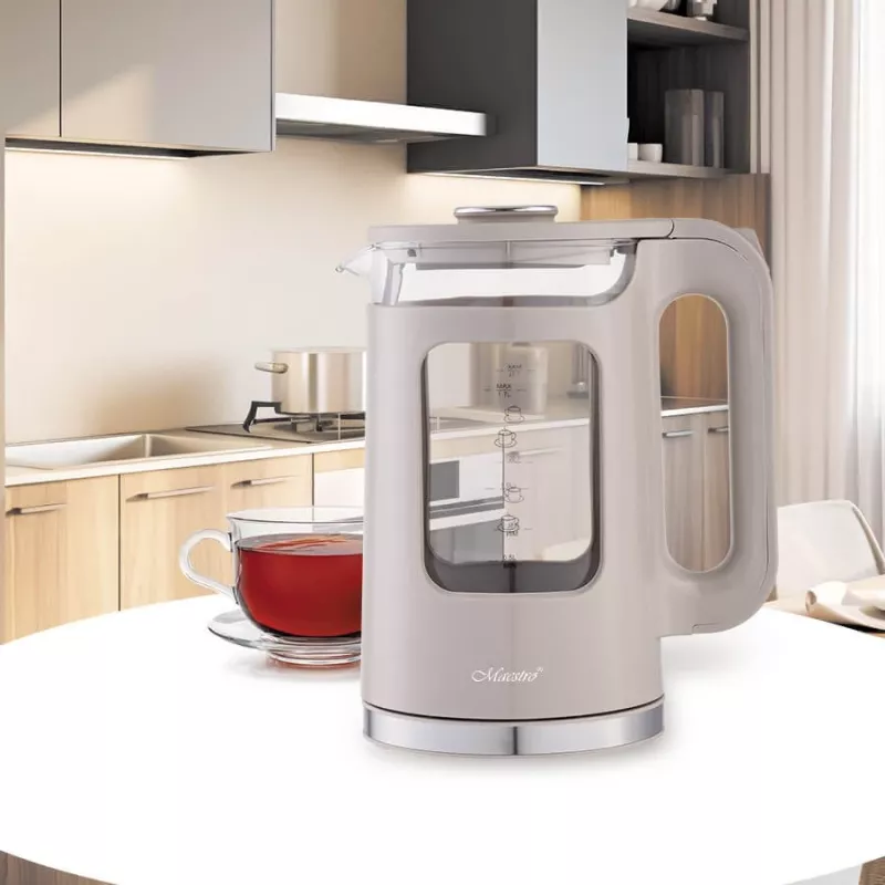 Elektriskā tējkanna Maestro MR-065-BEIGE 1,7 L, 2200 W, stikla korpuss, bēša