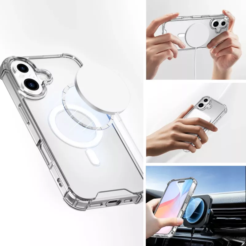 Vāciņš 4smarts iPhone 16 15,5 cm (6,1 collas) Caurspīdīgs