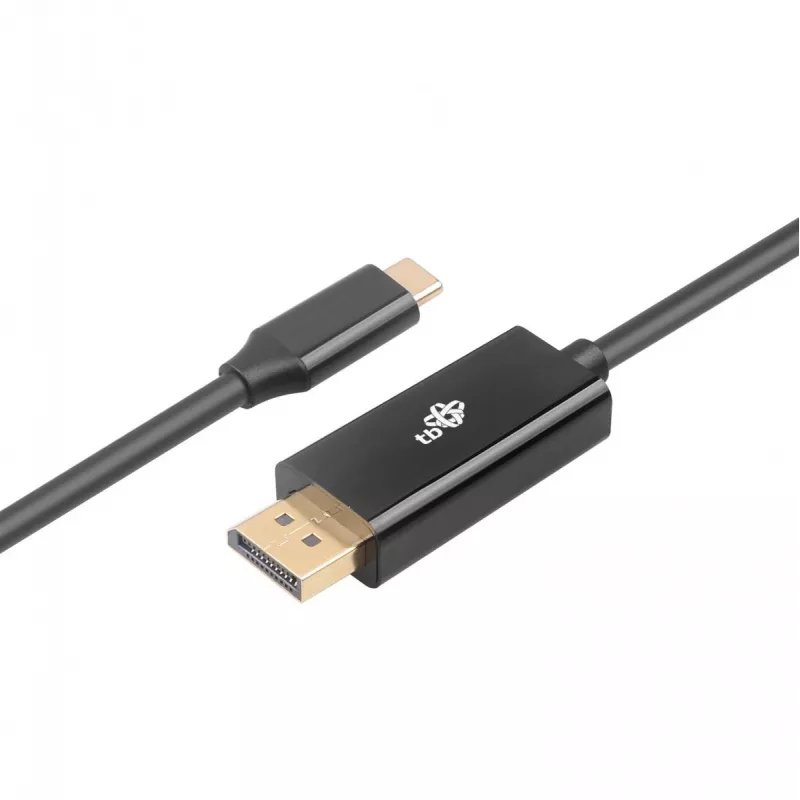 USB-C uz DisplayPort kabelis TB AKTBXVDUSBCDP2B 2 m — melns