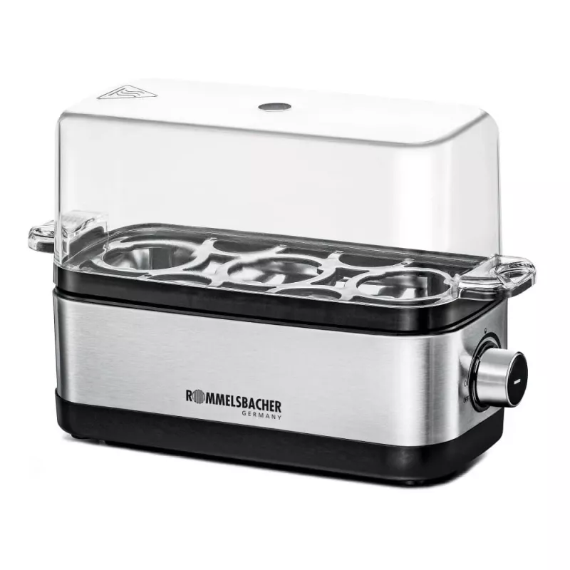 Olu vārītājs Rommelsbacher ER 300 — 3 olu, nerūsējošais tērauds, 300 W, caurspīdīgs vāks