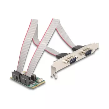 DeLOCK 95276 iekšējais RS-232 adapteris Mini PCI Express zaļā krāsā