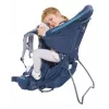 Bērnu nēsāšanas mugursoma Deuter Kid Comfort Pro, zila, poliamīds, maks. 22 kg, saulessargs, sānu kabata