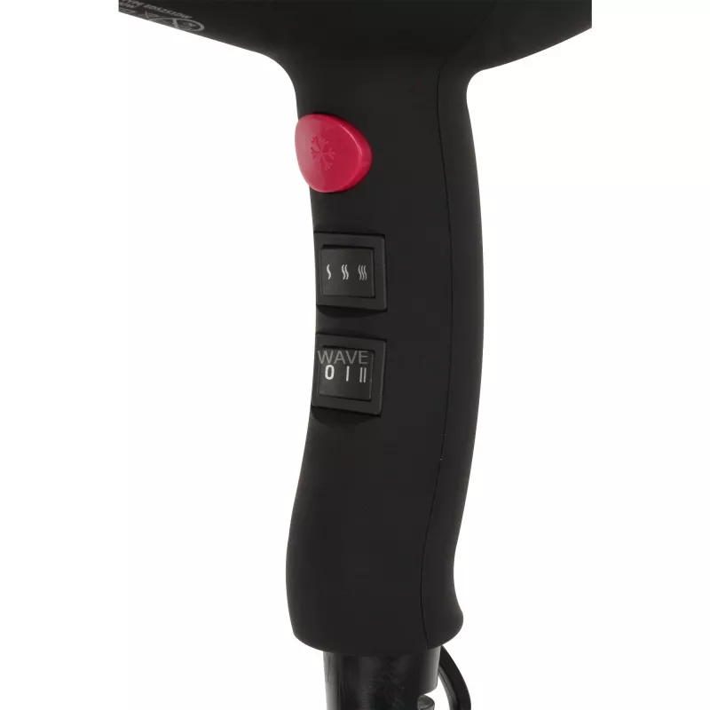 Matu žāvētājs REVLON RVDR5251E 2000 W, jonu, 3 siltuma līmeņi, 2 ātrumi, vēsā gaisa padeve — melns/rozā