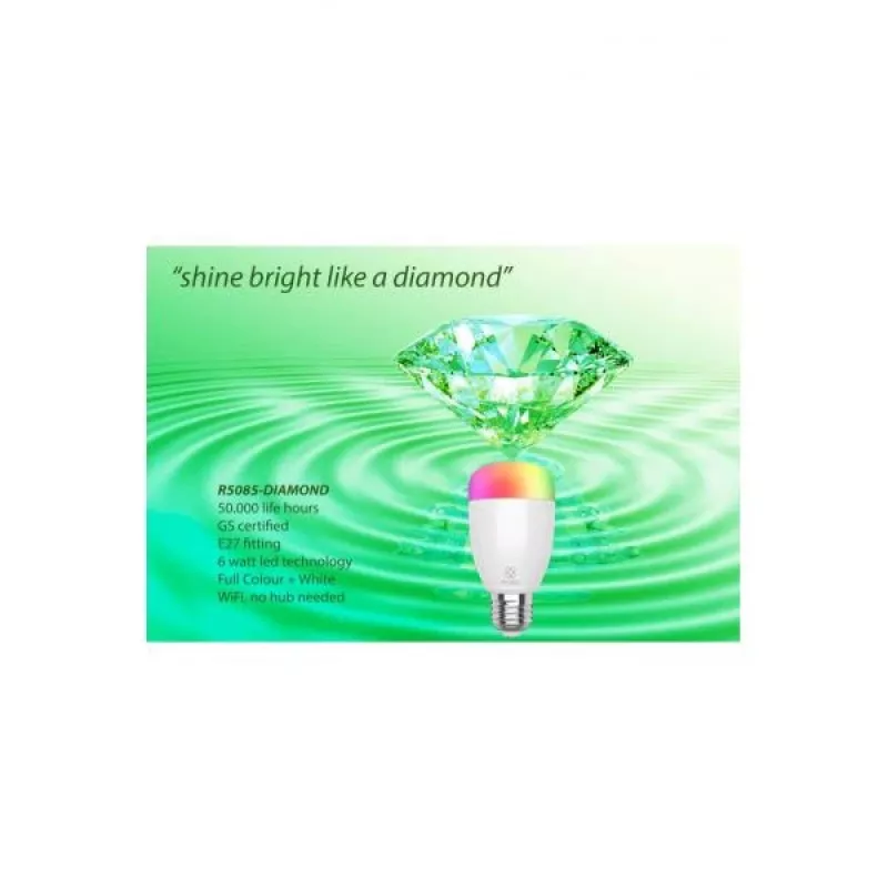 Viedā spuldze WOOX R5085-DIAMOND 6 W balta Wi-Fi