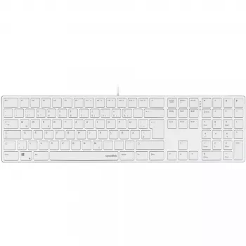tastatūra Speedlink RIVA plāns Metal Scissor balta — vadu plānā šķērveida slēdžu tastatūra, balta