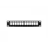 Rack aizklāšanas panelis LANBERG PPKS-9112-B, 12 portu, 1U, metāla, pelēks, 254×44,5×99,3 mm