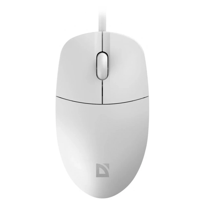 Vadu pele DEFENDER AZORA MB-24 — piemērota abām rokām USB optiskā, 1200 DPI, 3 izšķirtspējas režīmi, balta, 109×86×34 mm