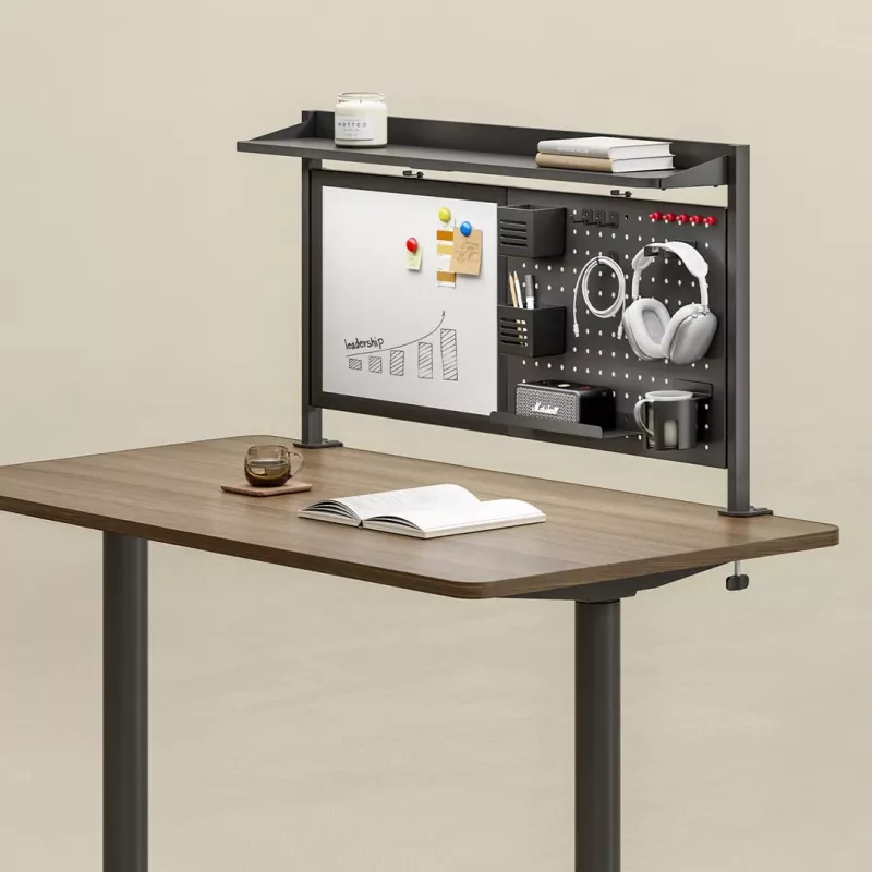 Ergo Office galda nodalītājs / organizators, maks. slodze 10 kg, balta tāfele, platums 1116 mm, melns, ER-301 B