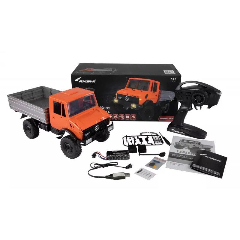 Bezceļa kravas automašīna Amewi Unimog ar elektrisko motoru 1:12