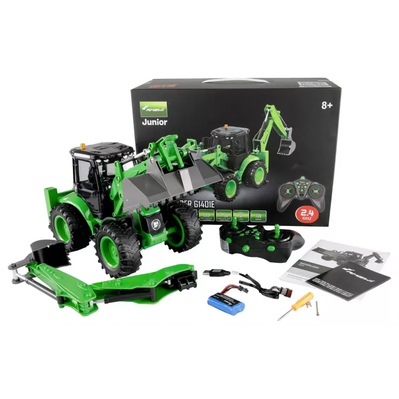 Ekskavators RC Amewi G1401E 1:14 mērogs Elektriskais dzinējs Li-Ion 1200mAh, no 8 gadu vecuma