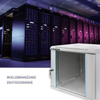 Plaukta skapis QOLTEC 19 collu 9U 600x500x600 pie sienas vai grīdas stiprināms servera korpuss