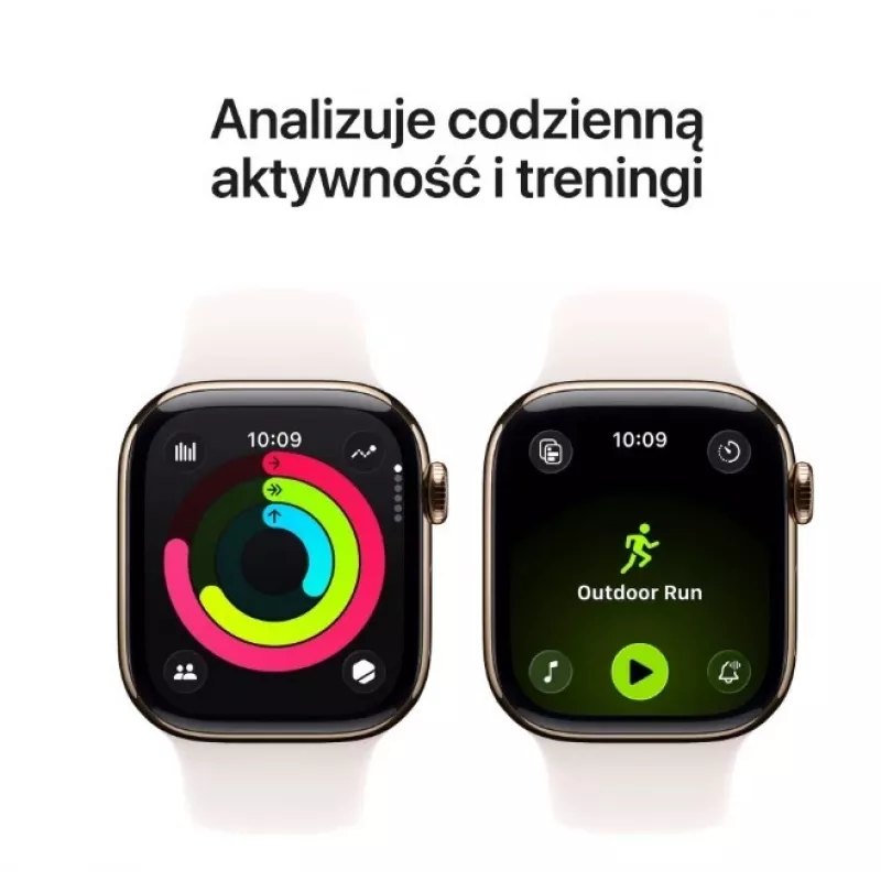Viedpulkstenis Apple Watch Series 11 GPS + Cellular 42mm Gold Titanium Case Light Blush Sport Band M/L