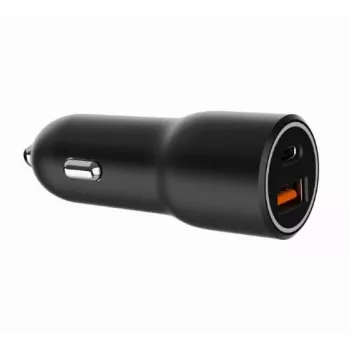 Automašīnas mobilās ierīces lādētājs Gembird TA-UC-AC2PDQC38-CAR-01, USB-C, 38W, 12–24V, melns