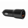 Automašīnas mobilās ierīces lādētājs Gembird TA-UC-AC2PDQC38-CAR-01, USB-C, 38W, 12–24V, melns