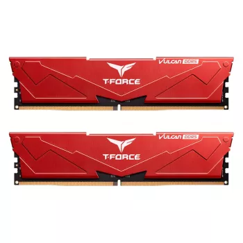 Team Group VULCAN FLRD532G6000HC30DC01, 32 GB, 2 x 16 GB, DDR5, 6000 MHz, 288-pin DIMM, sarkana