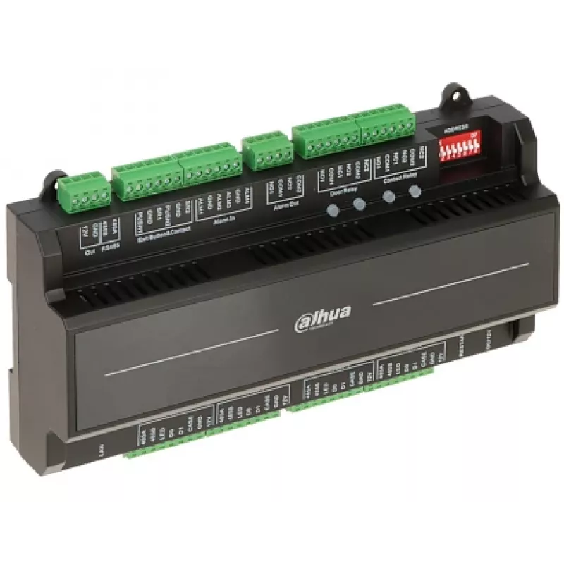 Security door controller DAHUA ASC2202B-D — 2-door bare controller, 12 V, 1,4 A, RS-485, 210 × 50 × 106 mm