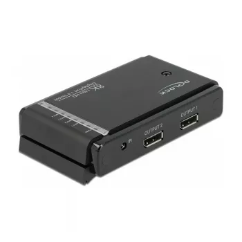 DELOCK DisplayPort 1.4 pārslēgs 2 x 2 DisplayPort ieeja uz 1 x 2 DisplayPort izeja 8K