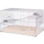 Būris ZOLUX Neolife 80 (modelis 205664GRI) pelēm un žurkām — 780×450×480 mm, plastmasa, stieņu atstatums 9 mm, komplektā bļoda, pelēks