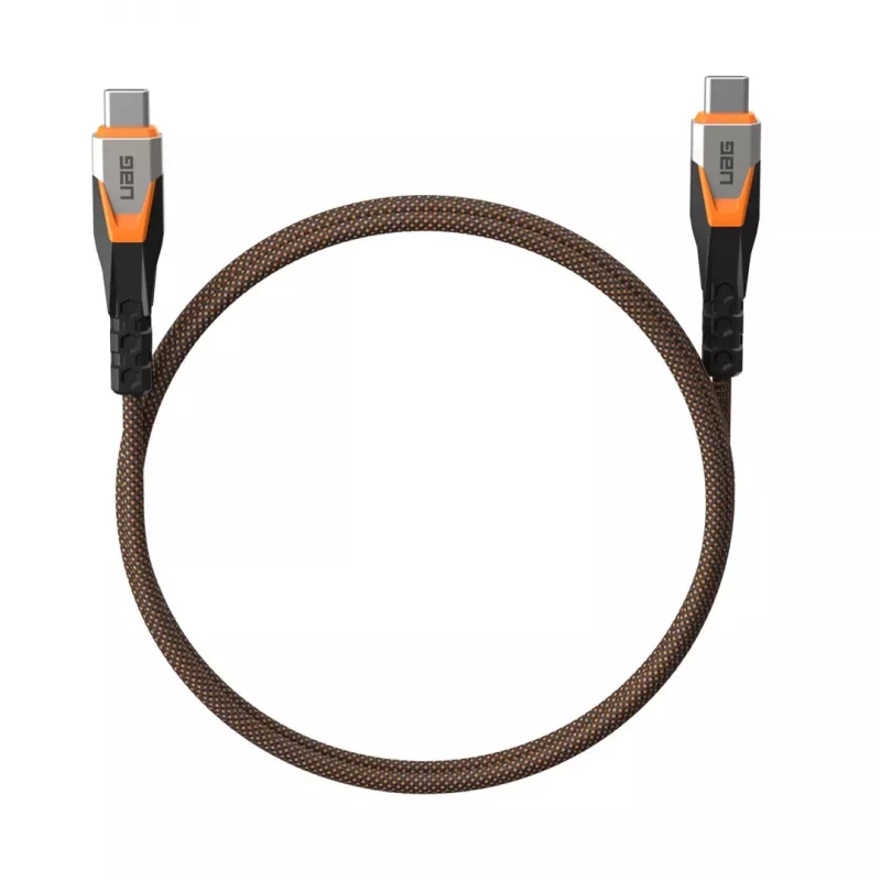 USB-C uz USB-C kabelis C2G 9B4415114097 USB 3.2 Gen 2x2 0,75 m — melns/oranžs