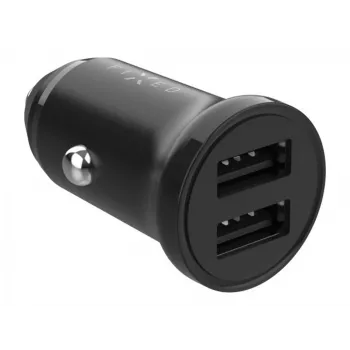 FIXED Divu USB auto lādētājs 15W, melns | Fiksēts