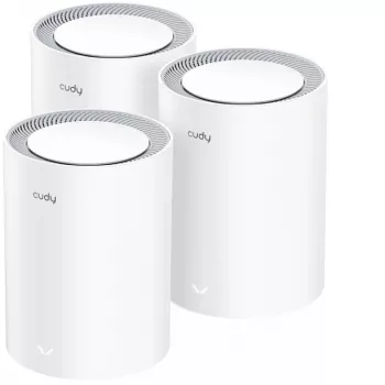 Cudy M3000 3-PACK bezvadu tīkla sistēma Divu joslu (2.4 GHz / 5 GHz) Wi-Fi 6 (802.11ax) Pelēka, Balta 1 Iekšējā