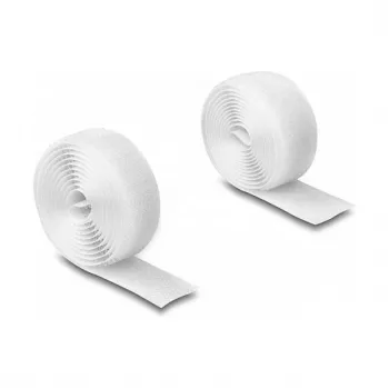 DeLOCK lieljaudas āķa un cilpas lente 1 m x 20 mm balta