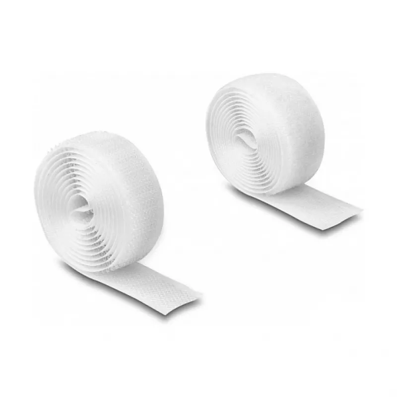 DeLOCK lieljaudas āķa un cilpas lente 1 m x 20 mm balta