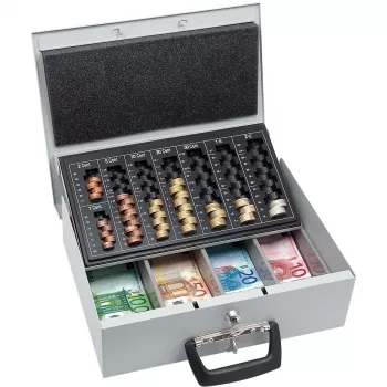 Naudas/biļešu kaste WEDO 150 100837 Sudraba