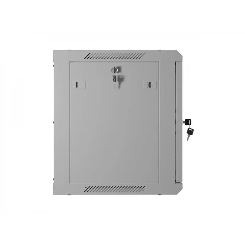19 inch 9U 600x450 pelēks sienas montāžas skapis, perforēts
