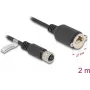 Tīkla kabelis DeLOCK M12 kabelis D-coded 4 kontaktu sievišķais uz RJ45 Cat.5e 2 m melns