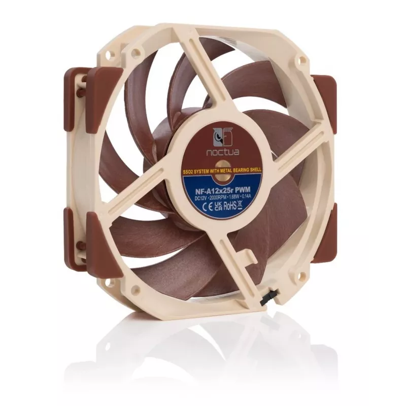 Ventilators Noctua NF-A12X25R PWM 12 cm Bēša Brūns 2000 RPM 102.1 m³/h