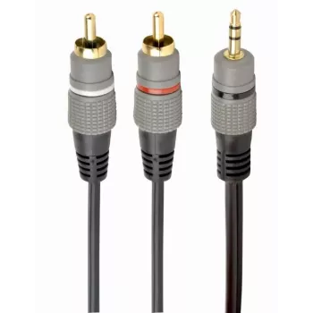 AUDIO KABELIS 3.5MM UZ 2RCA 2.5M/ZELTS CCA-352-2.5M GEMBIRD