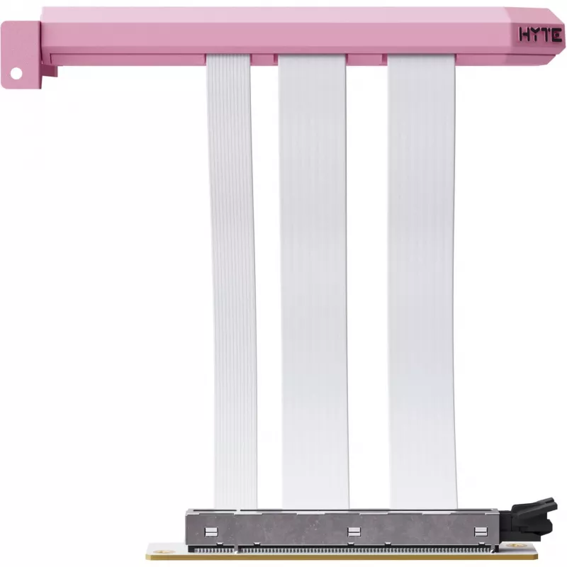 PCIe 5.0 Hyper Riser kabelis HYTE ACC-HYTE-PCIE50-SM, 20 cm, rozā/balts