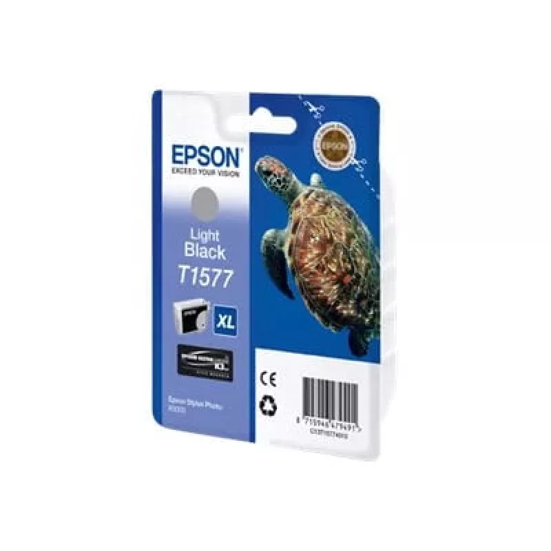 Epson Turtle T1577 Light Melns, High (XL) Yield, Light Melns, pigmenta tinte, 25.9 ml, 1 gab., 23000 lapas
