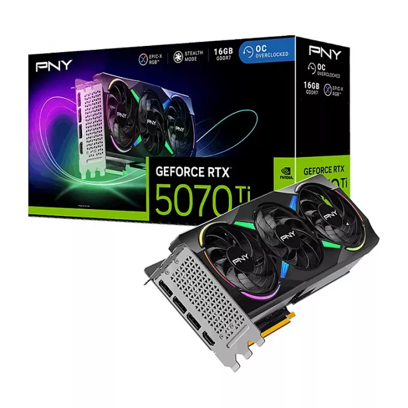 PNY GeForce RTX 5070 Ti EPIC-X RGB 16GB GDDR7 grafikas karte