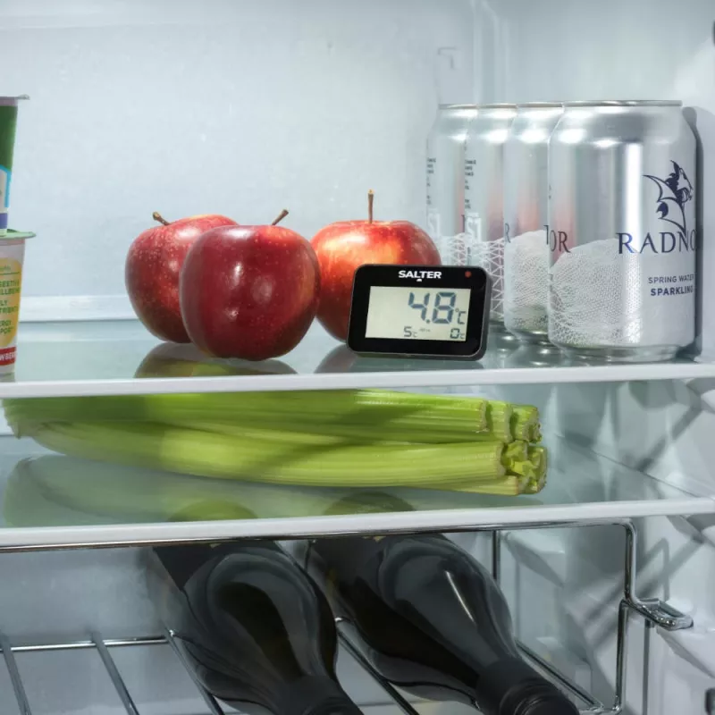Digitālais ledusskapja termometrs Salter SA00574BFEU12 ar LCD, temperatūras diapazons no -20 līdz 50°C