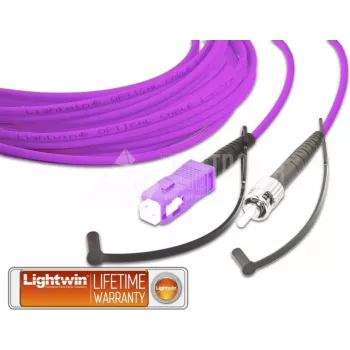 Lightwin augstas kvalitātes vienkāršais optiskais ielāpu vads, MM OM4, SC - ST optiskais ielāpu vads (LSP-50 SC-ST 2.0 OM4)