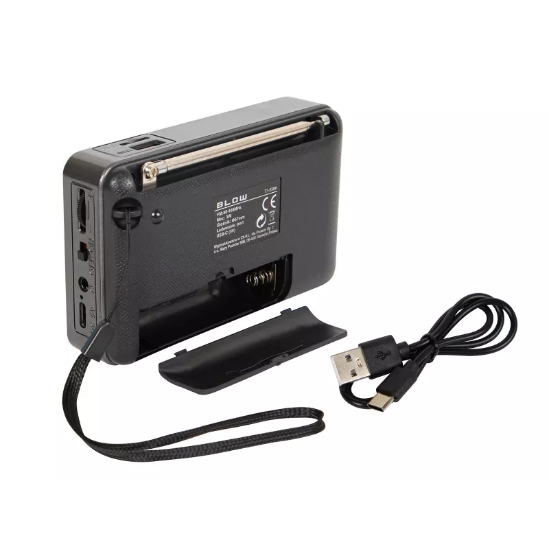 Pārnēsājams analogais AM/FM Bluetooth radio BLOW RA18 ar FM uztvērēju un Bluetooth savienojumu
