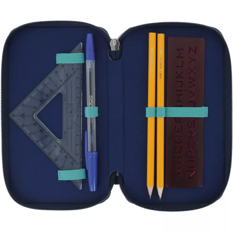 Herlitz TriCase Deep Ocean 31 gab. Zils Poliesters 190x70x115 mm