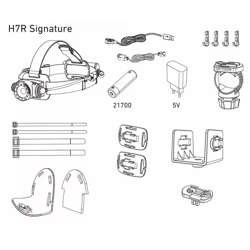 Ledlenser H7R Signature Melns galvas lukturis