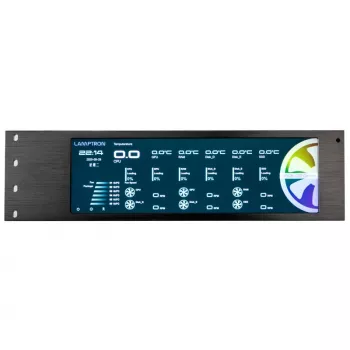 Lamptron CU135 ventilatora kontrolieris + RGB kontrolieris ar displeju, ARGB - melns