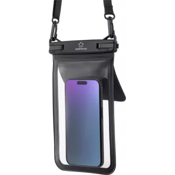 Renkforce ūdensnecaurlaidīgs viedtālruņa maciņš Outdoorcase universāls melns, caurspīdīgs, ar pār plecu siksnu, putekļu necaurlaidīgs RF-6956970 (RF-6956970)