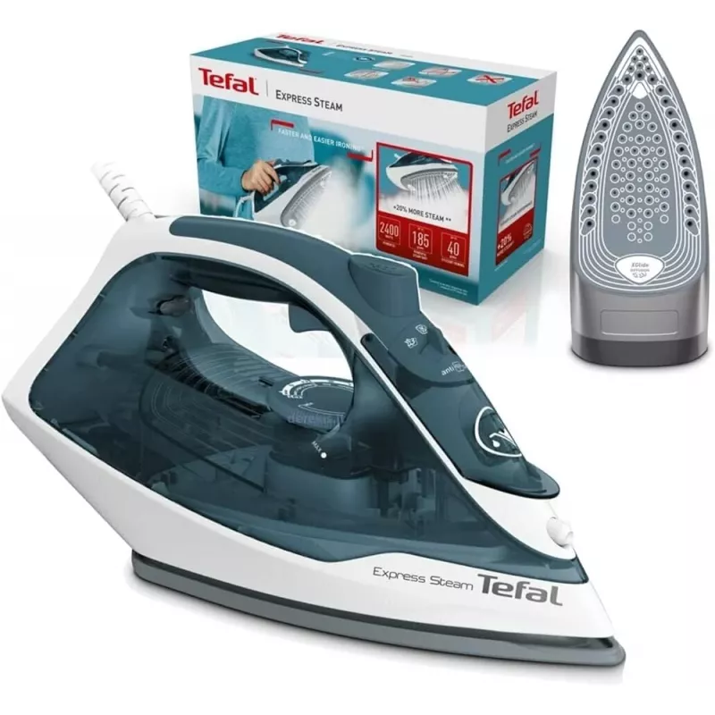 Tefal FV2839 sausais un tvaika gludeklis ar Cerilium zoli 2400 W zils, balts
