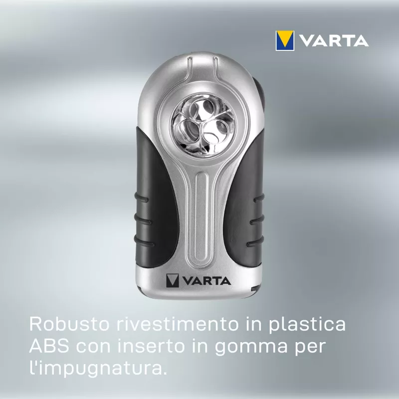 Rokas lukturītis Varta 16647 melns sudrabains