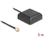 GNSS antena Navilock NL-203AA pastiprināta, SMA savienotājs, 5 m kabelis, ārējai lietošanai