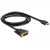 Video kabeļa adapteris DeLOCK 85583 1.5m DVI-D HDMI Type A Melns