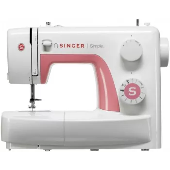 SINGER automātiskā šujmašīna SIMPLE 3210 — elektriska, 68 dūrienu, 4 soļu pogcaurums, brīvā roka, 5,5 kg