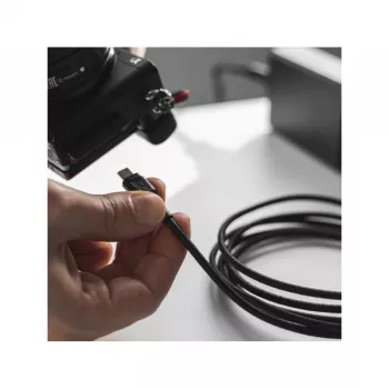 USB 2.0 kabelis zaļa Cell KABGC20 — USB A uz Micro-USB B, 1,2 m, melns