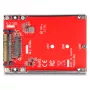 DeLOCK 2,5 collu pārveidotājs U.3 SFF-8639 uz M.2 NVMe Key M 7 mm sarkans