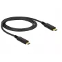 USB kabelis DeLOCK 83661 USB 3.2 Gen 2 1 m USB C melns